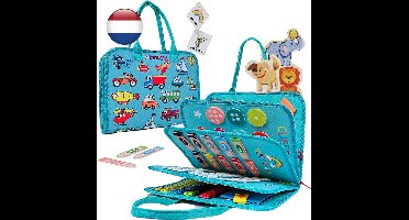 MontiPlay® Montessori Speelgoed - Sensorisch Speelgoed - Busy Board - Montessori Activiteitenboek - Educatief Speelgoed - Reisspeelgoed - Activiteitenbord - Senso Motorisch Speelgoed - Speelgoed voor in de Auto