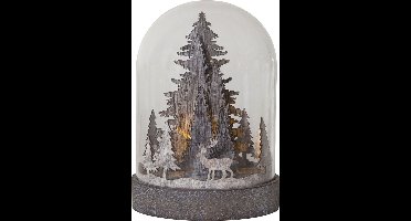 STAR Trading Kupol Stolp Kerst - Kerstverlichting - LED - 12,5 cm - hout/bruin