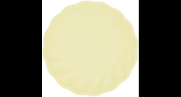 Bordjes Bloem Geel 18 cm (12 stuks ) - feest borden - Geel - herbruikbare borden- Feest/verjaardag/BBQ borden / Gebak bordjes