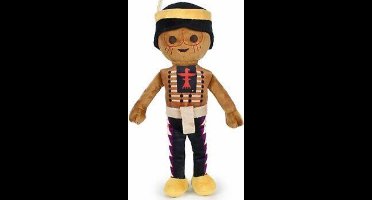 Indiaan Playmobil Pluche Knuffel 32 cm - Speelgoed Knuffels voor kinderen jongens meisjes - Brandweer Politie City Life Action - Playmobil 123 Princess Country Family Fun - Junior Wiltopia Paarden Cadeau