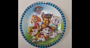 Paw Patrol Papieren Bordjes met Streepjes 10 stuks