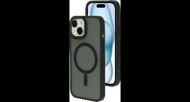 New Age Devi - 15 MagSafe Shockproof hoesje - Doorzichtig Mat Zwart geschikt voor iPhone