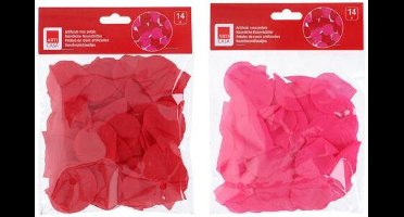 Kunstrozenblaadjes - roze of rood - 14 gram