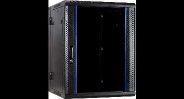 DSIT 18U wandkast (kantelbaar) met glazen deur 600x600x900mm (BxDxH) - serverbehuizing - serverrack - serverkast - 19 inch