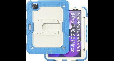 Tablet Hoes Geschikt Voor iPad Air 11 2024 Licht Blauw hoes met Screen Protector en Stand / iPad Air 5th/4th Generation 10.9 Inch hoes Shockproof