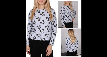 DISNEY Mickey Mouse Blauwe blouse met lange mouwen, dames