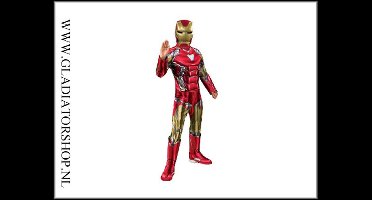 Super hero Marvel Ironman verkleedkostuum + los masker voor kinderen - maat L 130-140 cm - Carnaval, Halloween en verjaardag pak kids suit