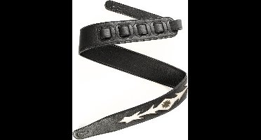 Fame Garment Leather Reptile Insignia White - Gitaarband