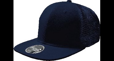 Atlantis Snap Mesh Flat Visor 6 Panel Trucker Cap (Marine)