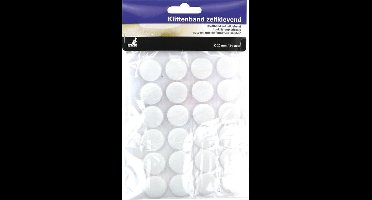 Kangaro klittenband - zelfklevend - rond  -20 mm - 24 stuks - K-5062