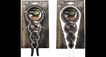 Pot-flesopener 4-in-1 Zwart/wit - 22cm