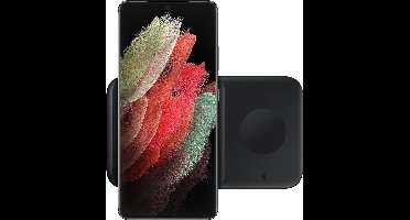 Samsung Wireless Charger Duo Watch - Draadloze oplader - met travel adapter - 9W - Zwart