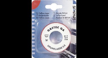 Scanpart afdichtingstape teflon 12 meter - Geschikt voor gas en water - GASTEC QA (Quality Approved) keurmerk - Gasslang kookplaat - Waterdicht - Wit - 12 mm