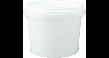 Lege Plastic Emmer Wit met Deksel  – 1 liter