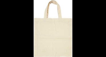 Draagtas , afm 27,5x30 cm, 135 gr, licht naturel, 5 stuk/ 1 doos