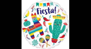 Amscan Folieballon Fiesta! 43 Cm Wit