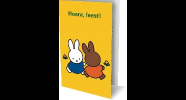 Nijntje - 6 Dubbele Uitnodigingen Met Envelop – Hoera Feest!