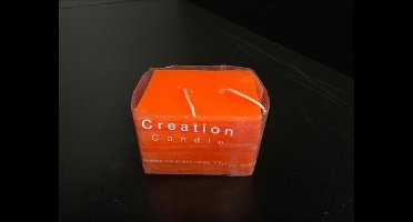 Kaars handgemaakt oranje rechthoek
