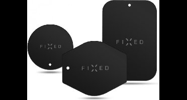 FIXED ICON Plates - Metalen Reserveplaatjes - voor magnetische telefoonhouder - zwart - universeel - compatible - metaal plaatje - set of spare plates - magnetic holders - black