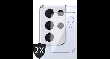 Camera Lens Screenprotector geschikt voor Samsung S21 Ultra - 2x Glas