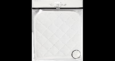 Pannenlappen, afm 20x20 cm, 145 gr, wit, 1 paar