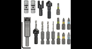 wolfcraft - Flipbit set - Alles in 1 - 17 delig - 3086000