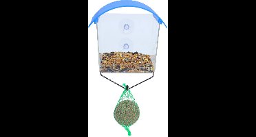 Window feeder plastic met 2 zuigers en mezenbolhouder.