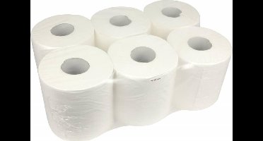 Handdoekrol Midi 2-laags – 6 rollen van 160 meter | Cellulose (totaal 960 meter) Premium