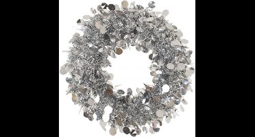 Luchas Promotions Deurkrans - Zilveren krans voor oud en nieuw en kerst - Brandveilig