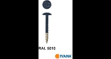 Ivana Gevelschroef t.b.v. Trespa RAL5010 Gentiaanblauw TX-20 4.8x38 100St