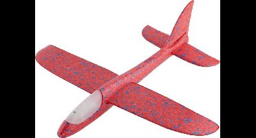 Maak je eigen foam vliegtuig - Led verlichting - Zweefvliegtuig speelgoed - Rood vliegtuig | Grafix