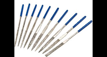 HBM 10 Delige Diamant Naaldvijlenset, Sleutelvijlenset