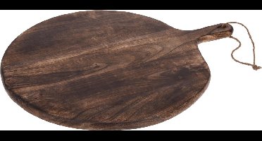 Serveerplank 50 cm - Mangohout - Handvat - Warm gebrand design - Extra stevig & decoratief