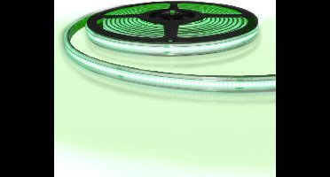 5 meter gekleurde COB led strip IP65 24V - Groene kleur - 384 leds p/m