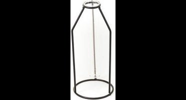 Vaasje in metalen houder | Tube 24cm zwart