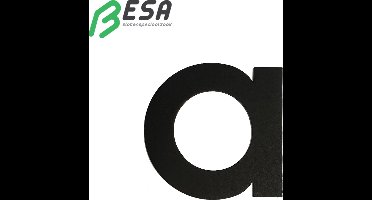 Huisnummer Fuji 40mm ZWART letter = a inclusief dubbelzijdige tape