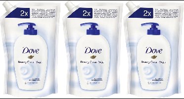 3x Dove original vloeibare handzeep navulling - 3x 500ml in zak - duurzaam