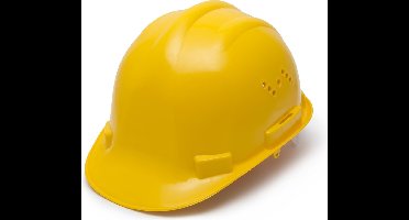 Veiligheidshelm Bouwhelm EN397 - Verstelbare Werkhelm 52-62 cm - Hoofdbescherming Voor Bouw En Werkplaats - Industriële Helm Met Binnenwerk - Geel