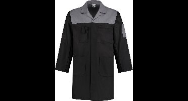 EM Workwear Stofjas 2-kleurig 100% katoen zwart / grijs - Maat 3XL / 64-66