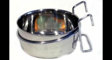 Rvs Voerbak Met Houder Universeel 15 cm