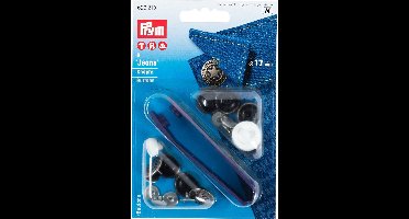 Prym Jeansknopen MS American Star - 17 mm oudzilver - 8 stuks