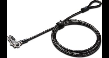 Kensington Ultradunne Cijfercombinatie Laptopslot - Zwart
