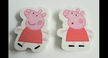 Set van 2 gummetjes van Peppa Big