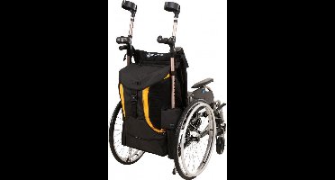 Torba Go Rolstoel & Scootmobieltas - GO De Luxe - Groot - Zwart met Gele streep