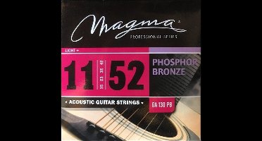 Magma GA130PB12 professionele fosforbrons snaren voor twaalfsnarige akoestische gitaar Light + (011-052)