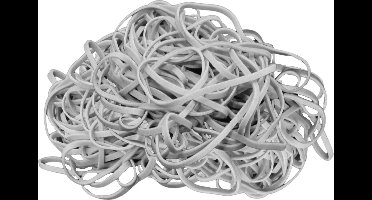 1 kg - Elastiek - wit - diameter 35mm - breedte 3mm - in zak - ca 2000 stuks