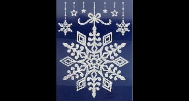 Peha Stickervel Kerst Sneeuwvlokken 29,5 X 40 Cm Wit