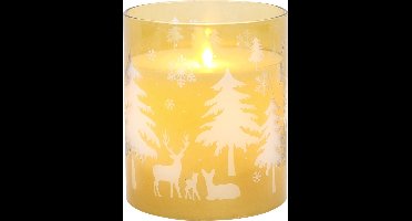 Peha Led-kaars In Kaarshouder 8 X 12 Cm Wax/glas Geel