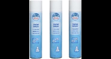 3x stuks milieuvriendelijke sneeuwspray / spuitsneeuw spuitbussen van 150 ml - Sneeuw spuitbus ECO