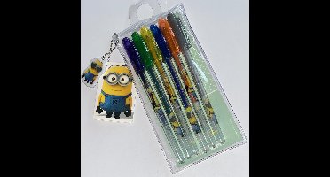 Sambro Minions Glitter gelpennen - 6 stuks - Despicable Me